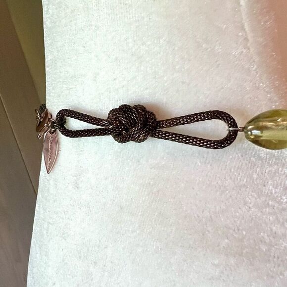 COLDWATER CREEK Necklace Art Glass Cord 21” - Picture 6 of 7